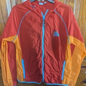 retro y2k Red and Orange Windbreaker Jacket